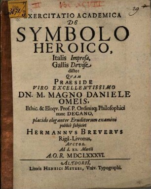 De symbolo heroico, Italis impresa, Gallis devise dicto