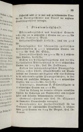 13-14, I. Staatswirthschaft