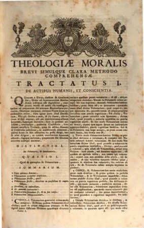 R.P.F. Anacleti Reiffenstuel, Ord. Min. S. Francisci Strict. Obser. Provinciæ Bavariæ Theologia Moralis : Brevi Simulque Clara Methodo Comprehensa, Atque Juxta Sacros Canones, Et Novissima Decreta Summorum Pontificum Diversas Propositiones Damnantium ... ; cum Appendice, continente modum legendi & Scribendi citationes utriusque juris, Tomus Primus