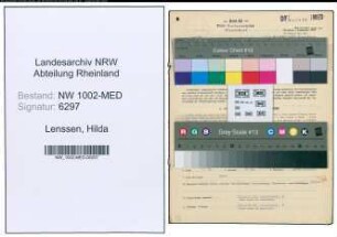 Entnazifizierung Hilda Lenssen , geb. 02.03.1886 (Krankenschw.)