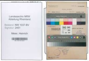 Entnazifizierung Heinrich Meier , geb. 02.03.1894 (Maurer)