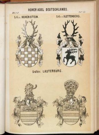 Taf. 171. Grfn. v. Hohenstein. - Grfn. v. Klettenberg. - Grafen v. Lauterburg.