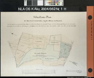 Situationsplan des Domanialgrundstückes "Die große Kuhwiese" bei Osnabrück