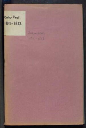 Ratsprotokolle 1811-1812