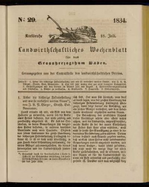 No 29. 18. Juli. 1834