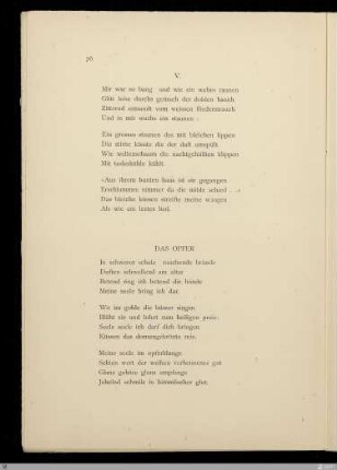 Das Opfer / Karl Wolfskehl