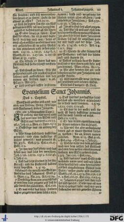 Das Evangelium Sanct Johannis.
