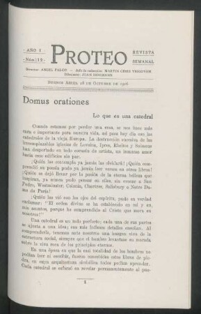 Domus orationes : Lo que es una catedral