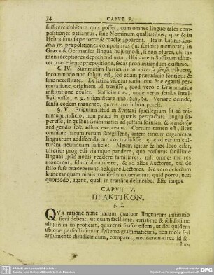 V. De praxi et stylo