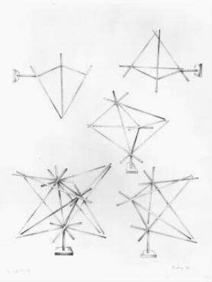 Tetraeder Variationen (5 Skulpturen)