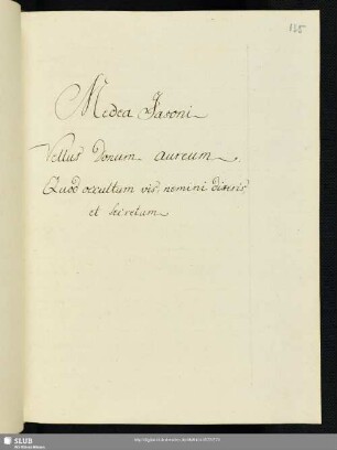 Bl. 135r-159r: Medea Jasoni Vellus Donum aureum. Unterz.: Jo. Jacobus de Roncho J. C. jam filius Aloysii. Apr. 1546.