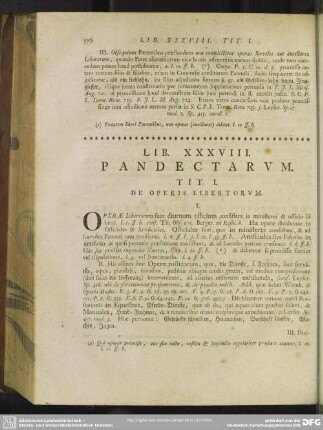 Lib. XXXVIII. Pandectarum