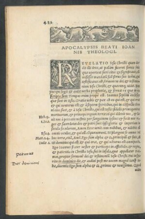 Apocalypsis Beati Ioannis Theologi.