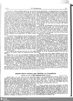 Albrecht Dürers Anleitung zum Aufreissen von Sonnenuhren