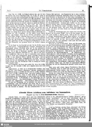 Albrecht Dürers Anleitung zum Aufreissen von Sonnenuhren