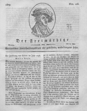 Nro. 106., Montag, den 29. Mai 1809