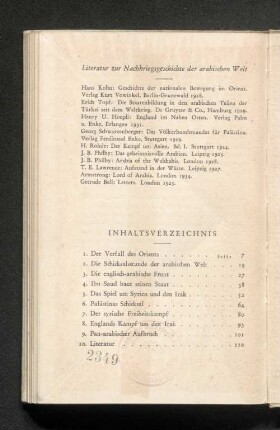 Literatur zur Nachkriegsgeschichte der arabischen Welt