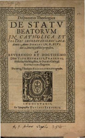 Disputatio theologica de statu beatorum
