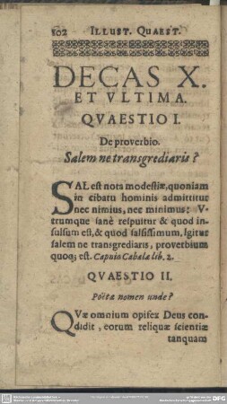 Decas X. Et Ultima