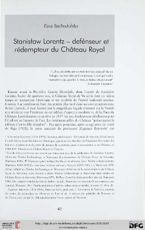 40: Stanisław Lorentz : défenseur et rédempteur du Château Royal