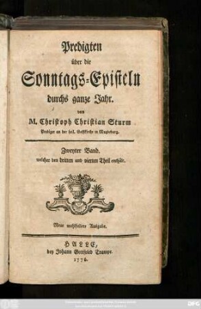Bd. 2: Welcher den dritten und vierten Theil enthält