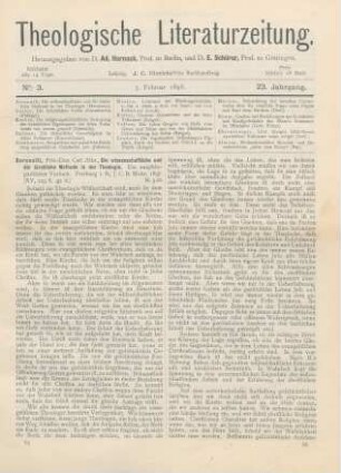 65-70 [Rezension] Bernoulli, Carl Albrecht, Die wissenschaftliche und die kirchliche Methode in der Theologie