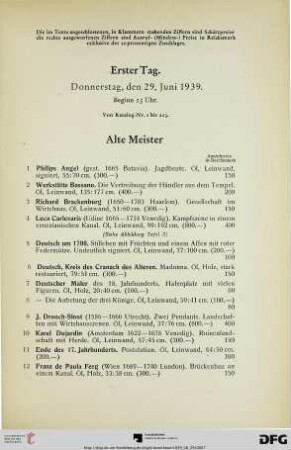 Alte Meister (Nr. 1-53)