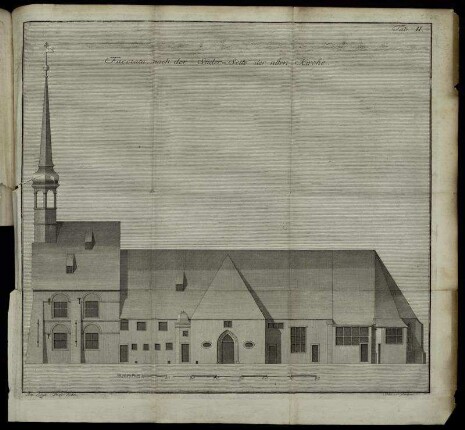 Tab. II. Facciata, nach der Süder-Sette der alten Kirche