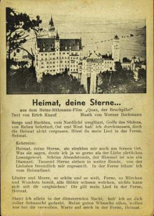 Heimat, deine Sterne…
