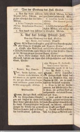 Von der Sendung des Heil. Geistes.