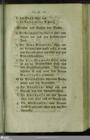 Straßen und Gassen der Stadt