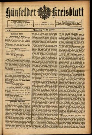 Ausgabe vom Donnerstag, den 21. Januar 1897.