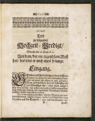 Christliche Hochzeit-Predigt