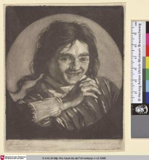 [Büste eines jungen lachenden Mannes; Young man laughing]
