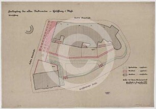 Lageplan im Bereich der alten Stadtmauer in Hirschberg