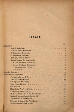 Rang- und Quartier- sowie Anciennetätsliste der Kaiserlichen Marine : für d. Jahr ..., 1877/78