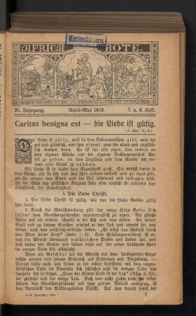 April-Mai 1919. 7. u. 8. Heft