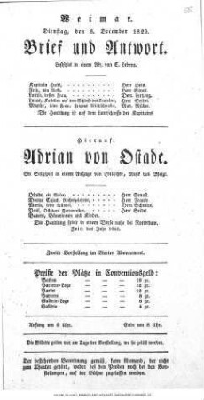 Brief und Antwort