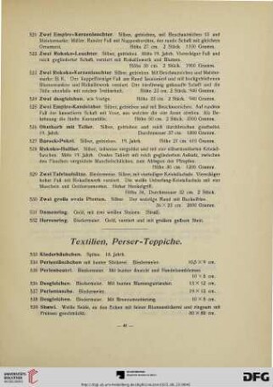 Textilien, Perser-Teppiche (Nr. 533-554)
