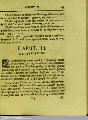 Caput. II. De Citatione
