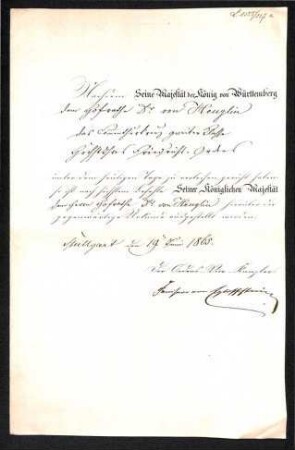 Handschriftliches Dokument