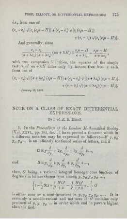 Note a class of exact differential expressions.