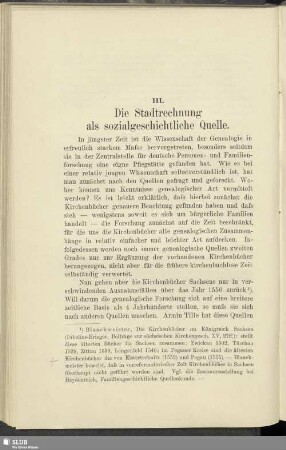 III. Die Stadtrechnung als sozialgeschichtliche Quelle