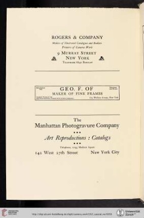 Geo. [George] F. [Ferdinand] Of [Frames]