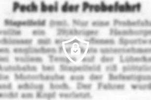 Pech bei der Probefahrt