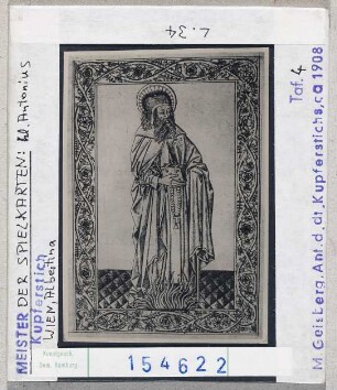 Meister der Spielkarten: Hl. Antonius. Wien, Albertina