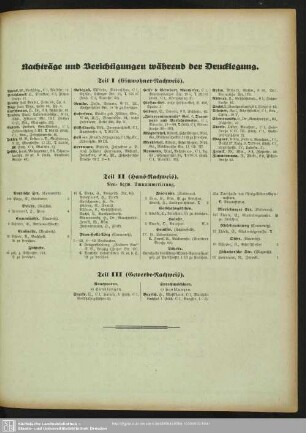 Nachträge und Berichtigungen während der Drucklegung
