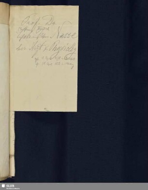 Nr. 98-102. Nasse, Christian Friedrich