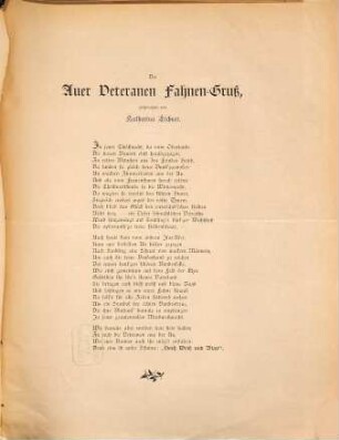 Fest der Fahnenweihe : am Sonntag, den 22. Mai 1887 ; Festdichtungen