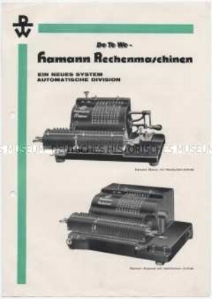 De Te We - Hamann Rechenmaschinen